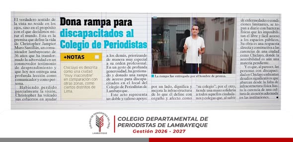 Gracias al semanario Expresión y al diario La Industria