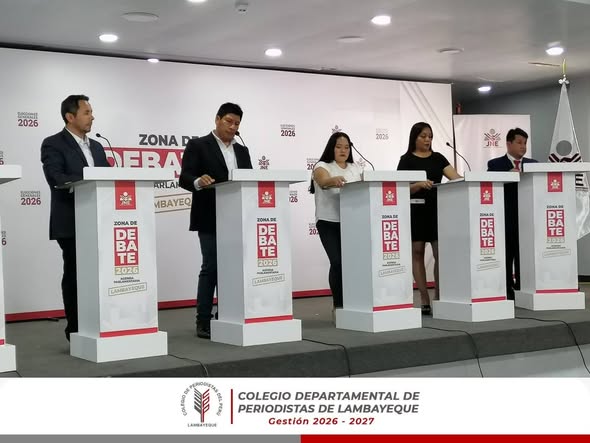 🤝🏻🇵🇪 El Colegio de Periodistas de Lambayeque participa esta tarde del debate de candidatos a diputados y senadores,